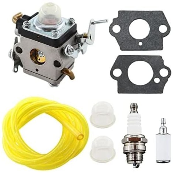 QQU-122 Kaasutin sytytystulpalla ja polttoaineletkulla Husqvarna 122C 122LDX 122LK 22cc 574386701 581734301 Trimmeriin, polttoainesuodatin, pohjapallo, tiiviste