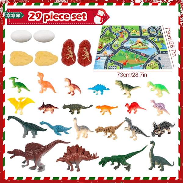 Dinosaurie Adventskalender Jul 2024 Present till Barn Pojkar och Flickor med 24 Dagars Nedräkning