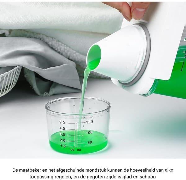 Aflåselig vaskemiddeldispenserboks, pulveropbevaring, med målekop, 2300 ml
