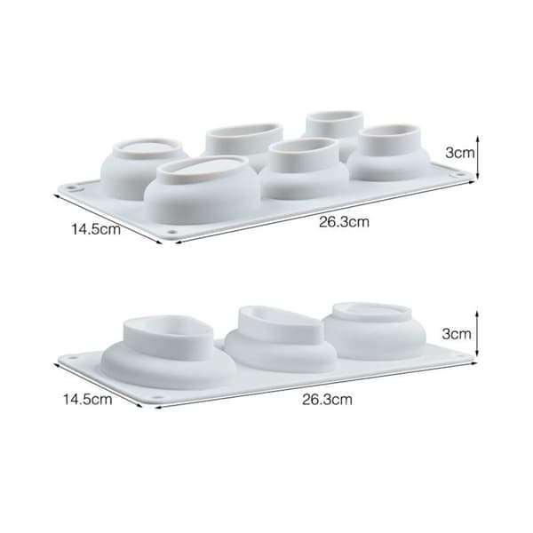 Kullerstensformad kakform 3D Småsten bakform Silikon bakform