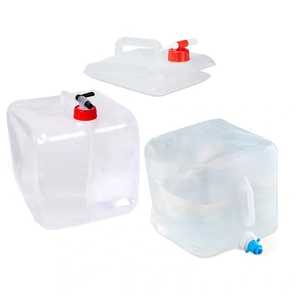 QD-2-PACK 10L Bärbar hopfällbar vattendunk med kran