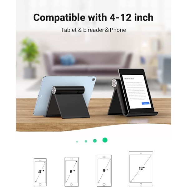 Justerbart nettbrettstativ kompatibelt med iPad 10.2 2019