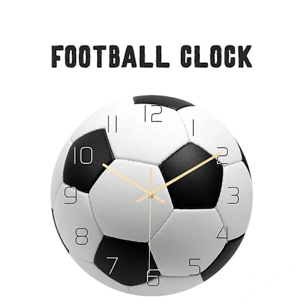 Fotboll Väggklocka Sovrum Vardagsrum Väckarklocka Gåvor Present till Barn