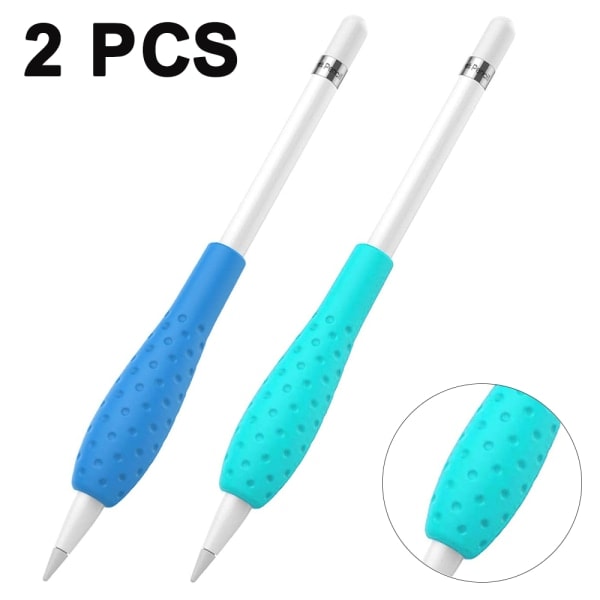 [QD] 2 st Silikonfodral Kompatibla med Apple Pencil - Kort Blå + Teal