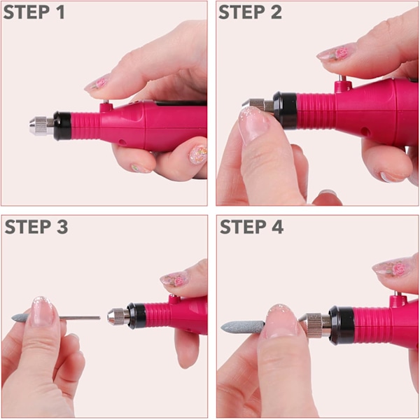 30 st Nagelborrdiamant Professionella Nagelborr Ta Bort Gel Akryl Nagelband Volframkarbid Nagelborr_qud Set 1