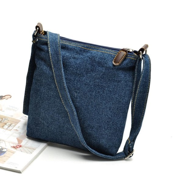 [QD] Axelväska i denim, vardagsväska, handväska för damer