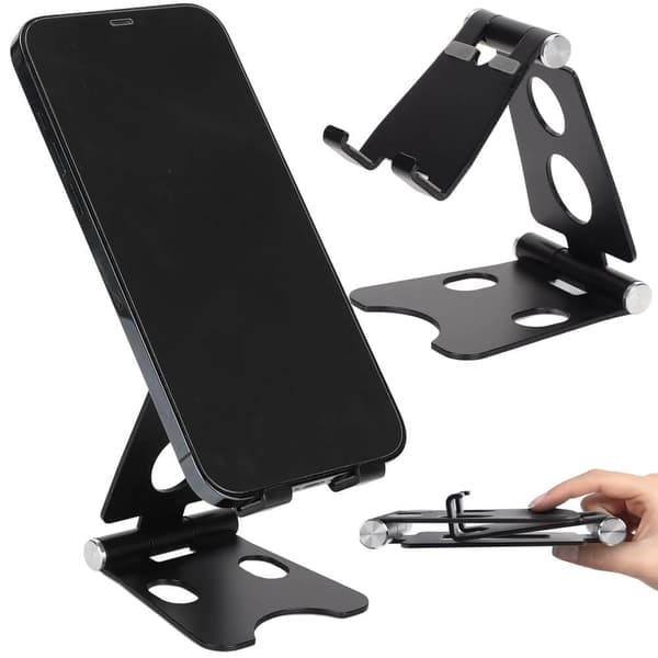 Mobilholder | Bordholder for Smartphone og Nettbrett Metall Svart_qq