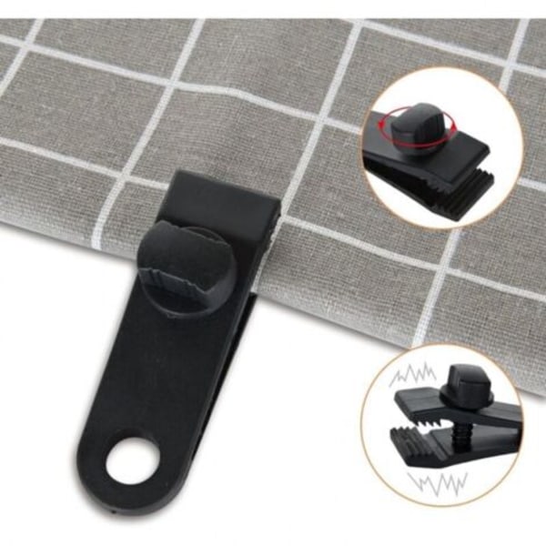 QU/30-pack Tält Presenningsklämmor, Låsande Presenningsklämma, Presenningsklämma, Markisklämma, Fäste för Campingpresenning, Skuggväv, Poolpresenning
