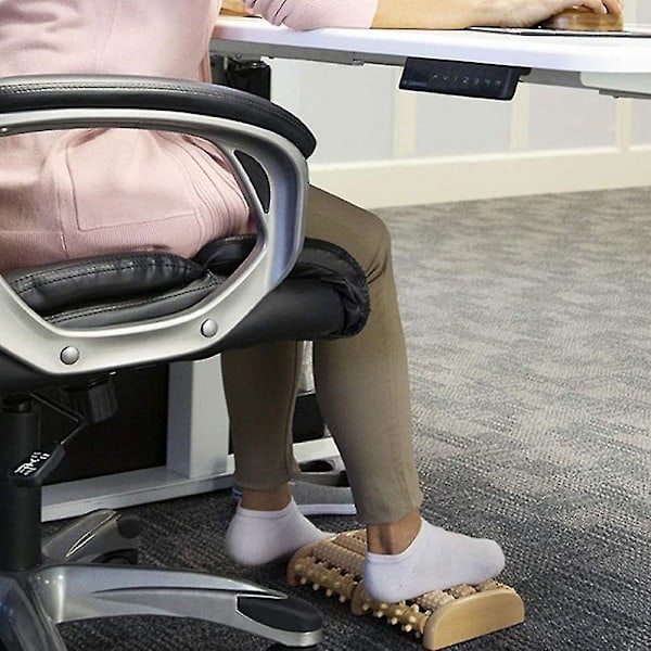 [QD] Jalkahierontalaite kaksoisjaloille - Puinen hierontarulla, yhteensopiva plantaarifaskiitin, stressin, kantapää- ja jalkaholvikipujen kanssa - Shiatsu syväkudoshieronta vyöhyketerapialla