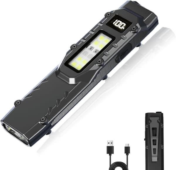 Lommelykt - Multifunksjonell bærbar utendørs lommelykt - USB-oppladbar
