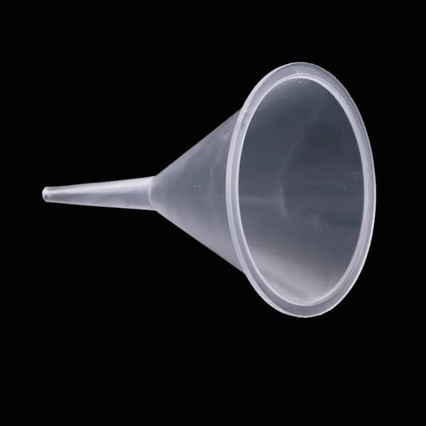Mini Polyeten Trattset, Klara Smalhalsade Trattar för Parfym, Flaskor, Pulver, Oljor, Kök och Laboratorium, 10 st