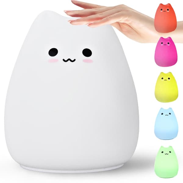 LED-lampe / Trådløs Nattlampe – Kattunge