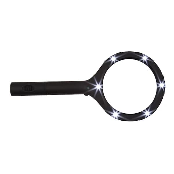 Forstørrelsesglas med LED-belysning Sort