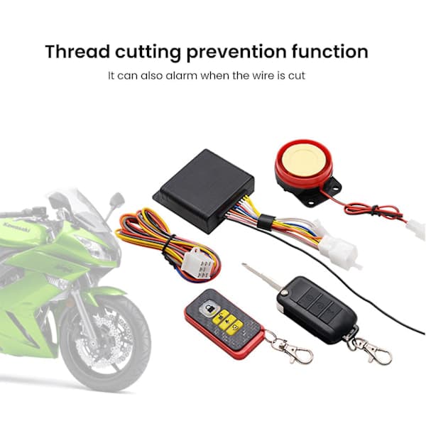 Intelligent motorcykellarmsystem med fjärrkontroll för motorcykelskydd