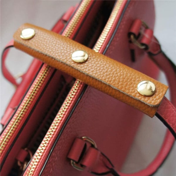 2st Resväska Grepp Bagageväska Handtag Wrap Läder Barnvagn Axelrem Pad Grepp Skydd Väska Tillbehör brown