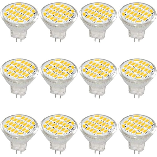 [QD]MR11 GU4 LED-pære DC/AC 10-30V 3W, 12V, 24V, svarende til 30W halogenpære - Varm hvid 3000K