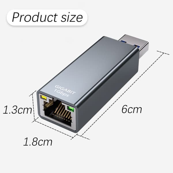 USB 3.0 Gigabit Ethernet-kabel til RJ45 Netværkskonverter 0