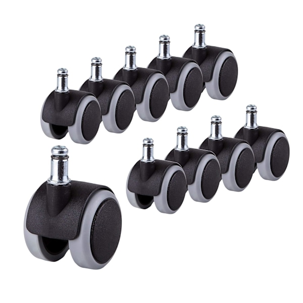 QU*(för … Stolar) gummihjul 50 mm kontorstol underlag for erstatning svingbare universelle stilker tvillinghjul
