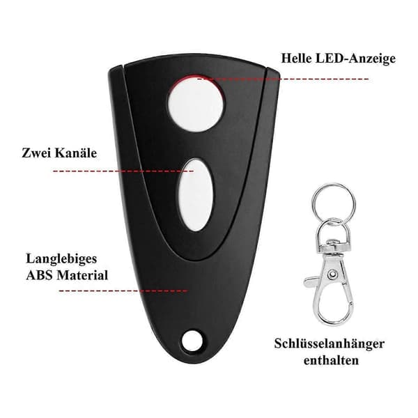433MHz Remote Control Handheld Transmitter for Novotron 502 Max43-2 512 Mix43-2, Remote Copier for Black