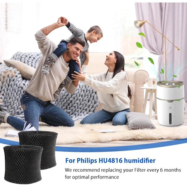 QU*FY2402/30 korvaava suodatin, yhteensopiva Philips HU4816 ilmankostuttimen kanssa, 2 kpl