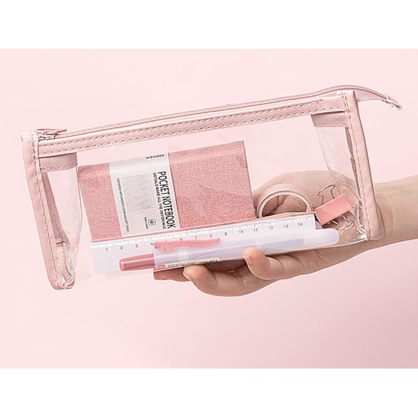 Läpinäkyvä penaali, katso läpi penaali (Pinkki)
