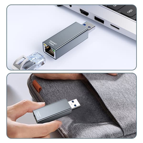 USB 3.0 Gigabit Ethernet-kabel til RJ45 Netværkskonverter 0