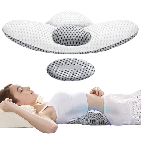 Ergonomic Lumbar Pillow for Back Pain Relief and Comfort