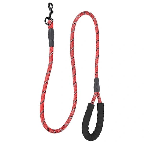 Strong Round Nylon Dog Leash for Medium to Large Breeds with Reflective Strip