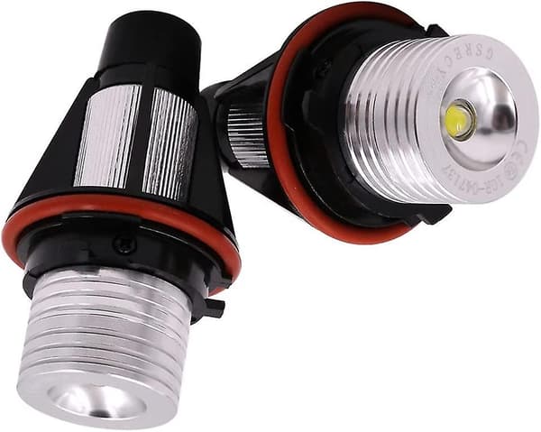 - 2-pack 5W LED-billampor - Halogen Angel Eye-strålkastarringsar, vita