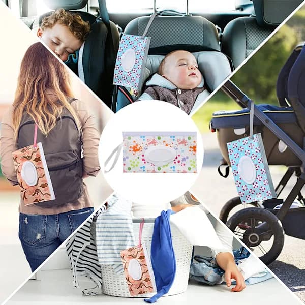 Portable Refillable Wipe Case Baby Wipe Dispenser Reusable