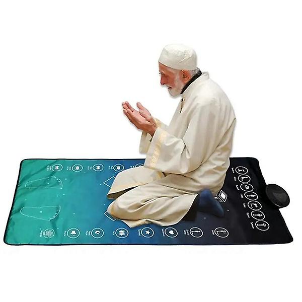 Elektronisk bönematta för muslimska vuxna - LED guidad gudstjänstmatta - Ramadaninspirerad bönematta för muslimsk andaktsbruk