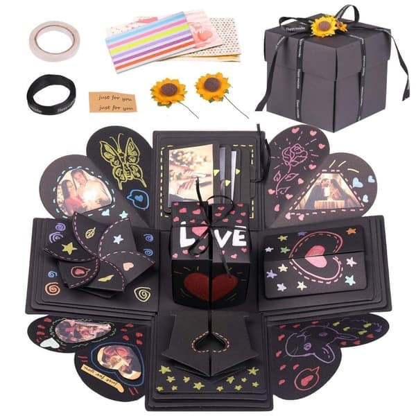 /QD/Explosion Box - Presentlåda med Dekoration