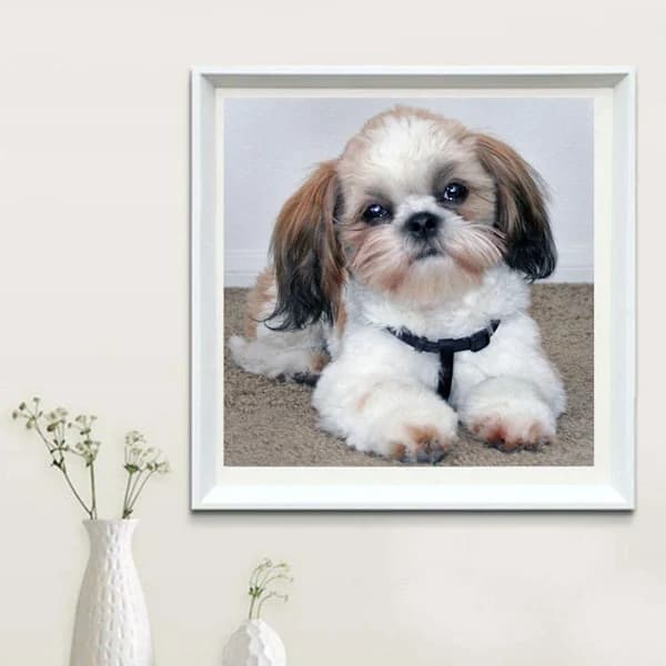 30 x 40 cm, Diamantmaleri til hunde
