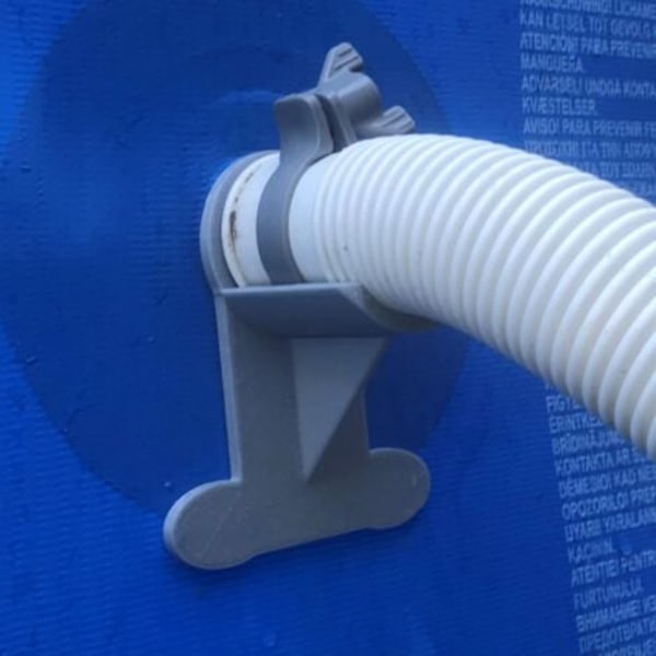 #QD#2 Uima-allaletkun pidike: Harmaa - Tukee 30-37 mm letkuja, esim. Intex