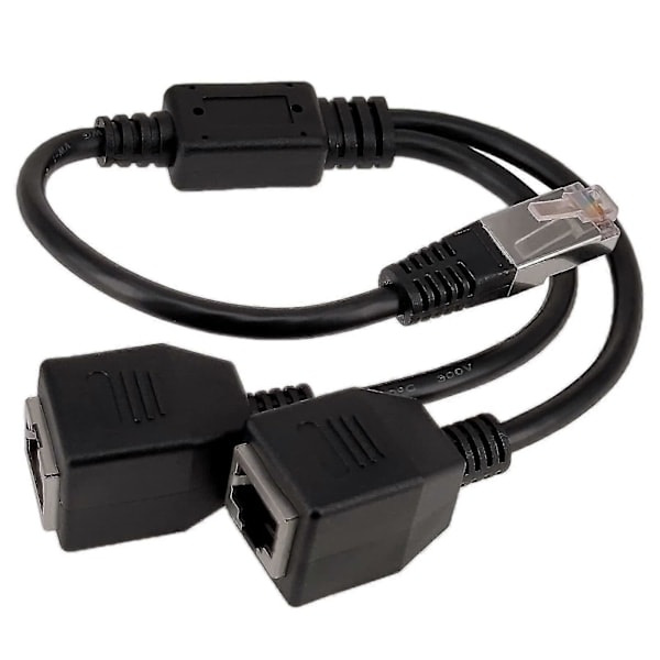 \"QD\" RJ45 Ethernet -jakoadapteri 1 uros - 2 naaras LAN-verkonjakaja Tuki Cat7 Cat6 Internet-verkon jatkojohdolle