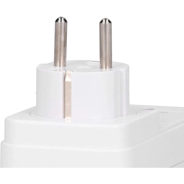 Stikdåse med timer og USB, 16A, 230V, Hvid