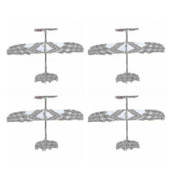 4x Elastiska Gummibandsdrivna DIY Skumflygplansmodellkit Pedagogisk Leksak