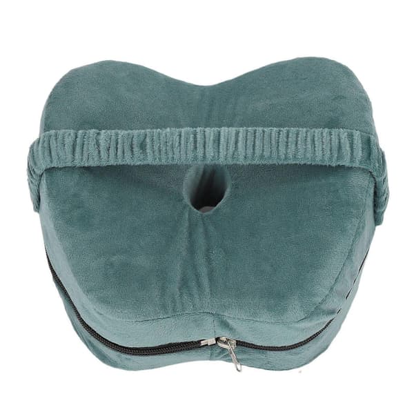 Knäkudde Bomull Elastiskt Överdrag Memory Foam Benkudde Ergonomiska Sidokuddar GrönYMMR)