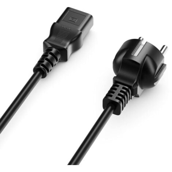 #QD#1,5 m strømkabel Schuko Type F (CEE 7/4) til koldkontakt C13 stik PC Computerskærm Printer