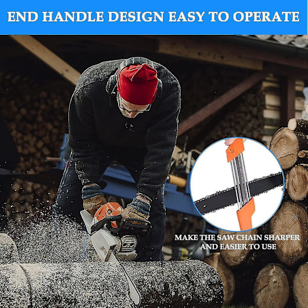Stihl Ketjuteroitin 3/8 P Moottorisahaketjulle - 2 in 1 Easy File 4,0 mm Yhteensopiva