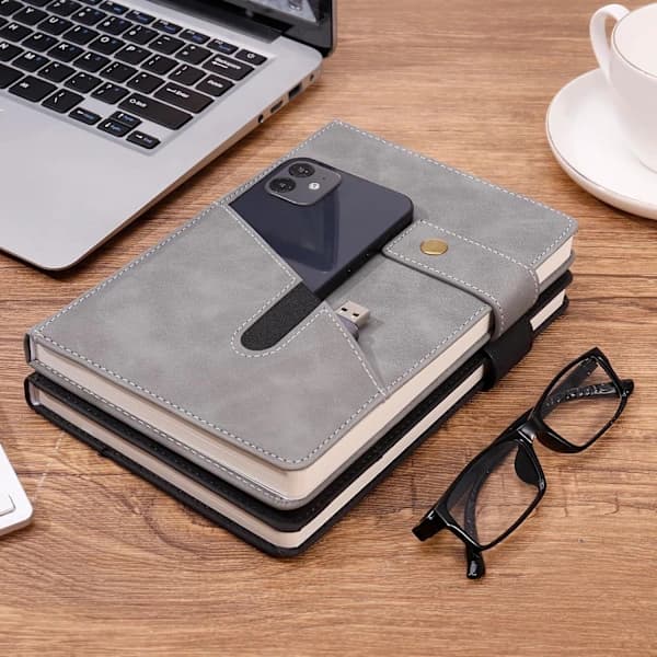 2-pak A5-notesbog, 8,3 \"×5,8 \" Hardcover, 200 Sider Linjeret Journal Tyk Notesblok