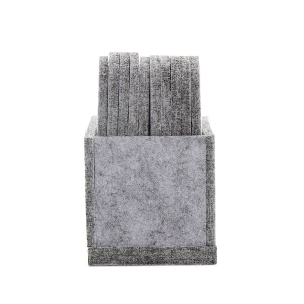 10x Coasters in Felt grå gray