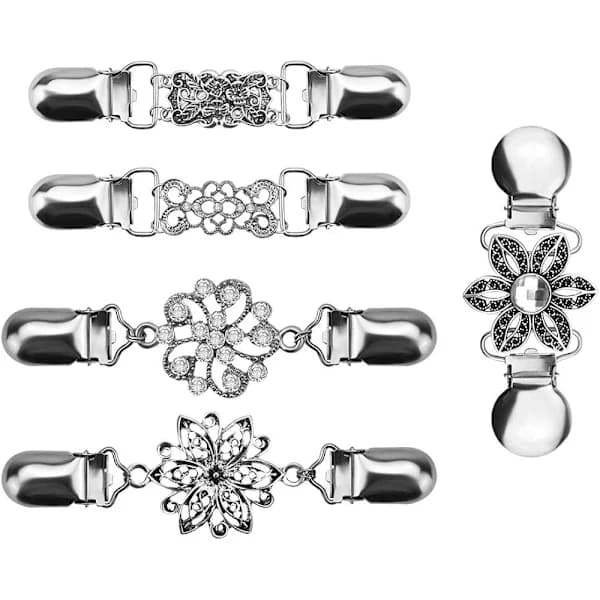 5 Damskjorta Clips, Lavalier magnetisk brosch