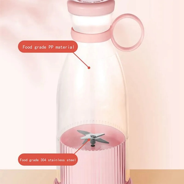 QU.Uppladdningsbara Mixers Färsk Frukt Juicers USB Portabel Juiceflaska Mini Snabb Elektrisk Blender Smoothie Ismaskin