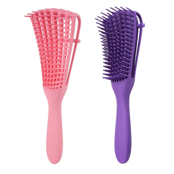 2st ny hårborste för hårbottenmassage, hårborste för kvinnor, hårborste, anti-knutkammare B