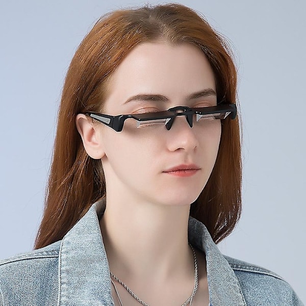 [QD] 90 Graders Horisontella Sängläsningsglasögon Liggläsningsglasögon Prismaglasögon Lazy Glasses (LAGER)