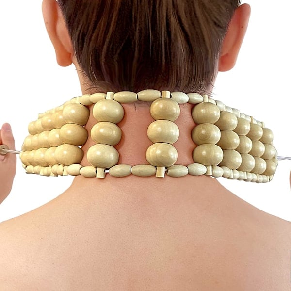 [QD] Rygmassage Roller Reb, Bruges til Manuel Massage for Smertelindring i Ryg, Nakke, Skuldre, Ben og Talje, med Lymfatisk Anti-Cellulite Funktion