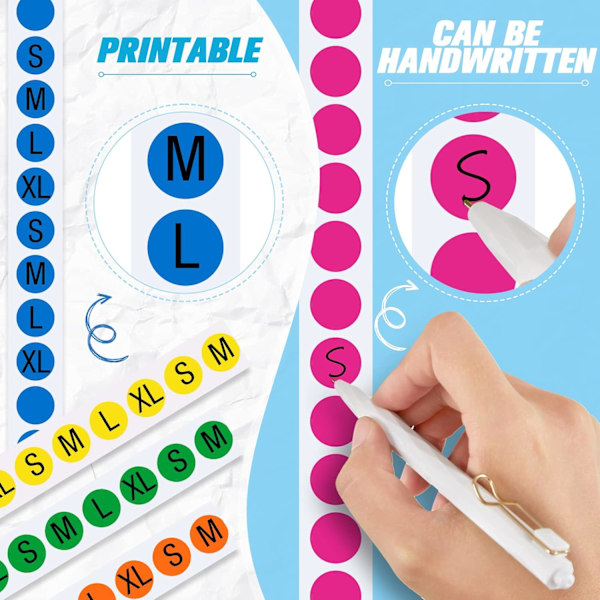 10 000 stk. 3/4 tommers runde fargekodede etiketter rullestickers ensfargede prikkstickers for inventarorganisering, filorganisering_qudddd