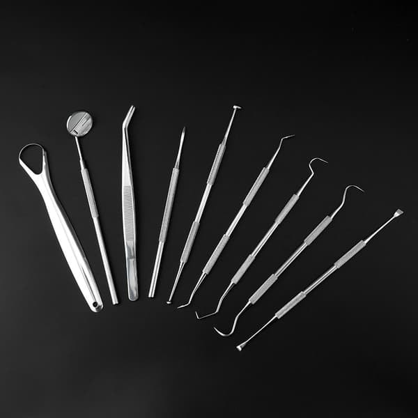 Tandvårdsset - 9 Delar med Fodral Silver_qq