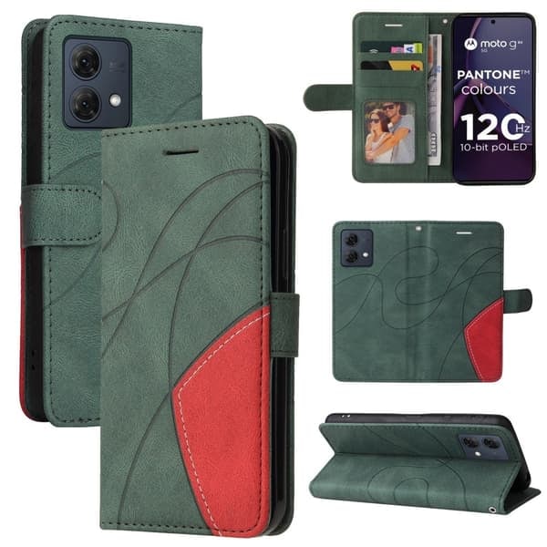 \"QD\"KT Lompakkokotelo Motorola Moto G84 - Vihreä